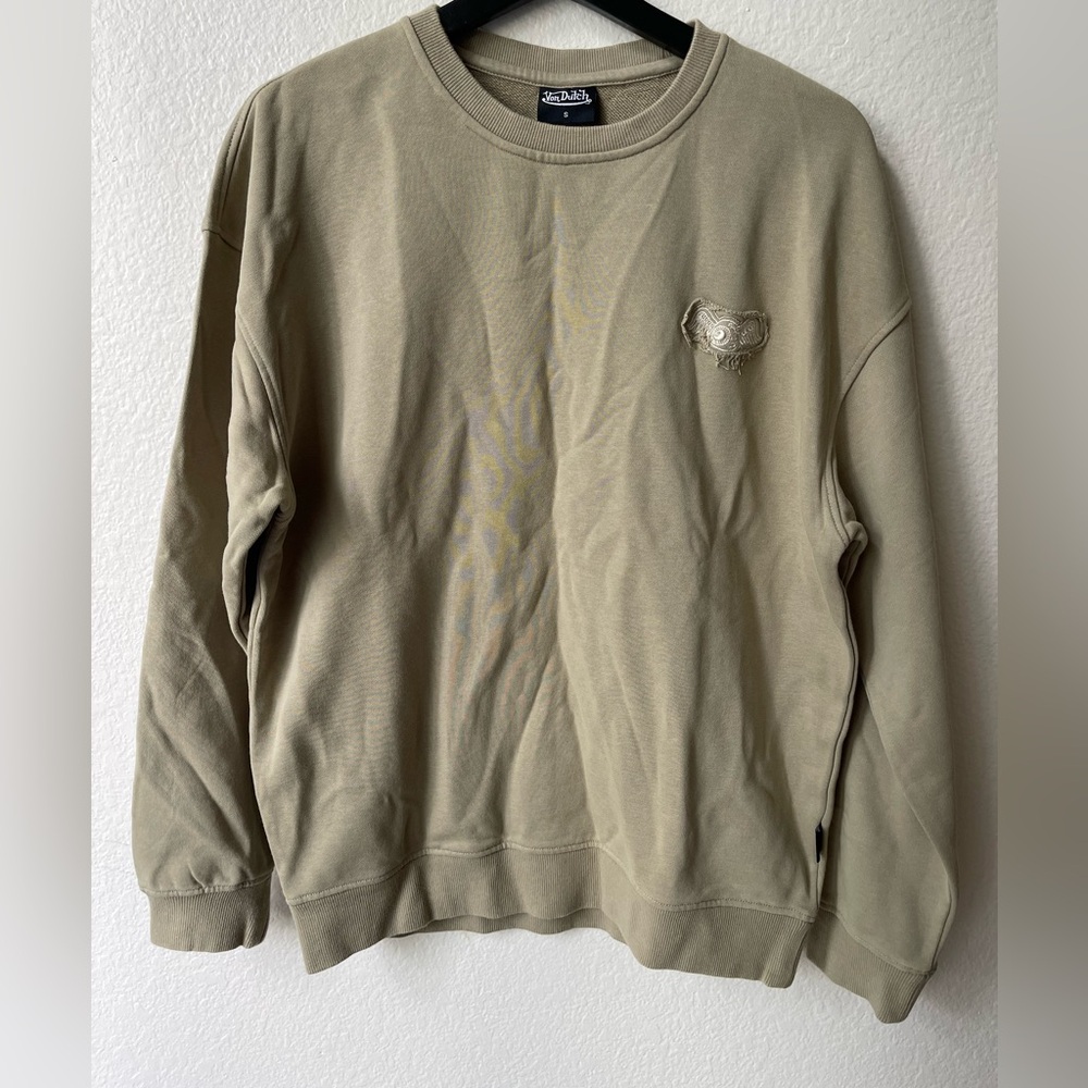 Von Dutch Men's Tan Crewneck Sweater